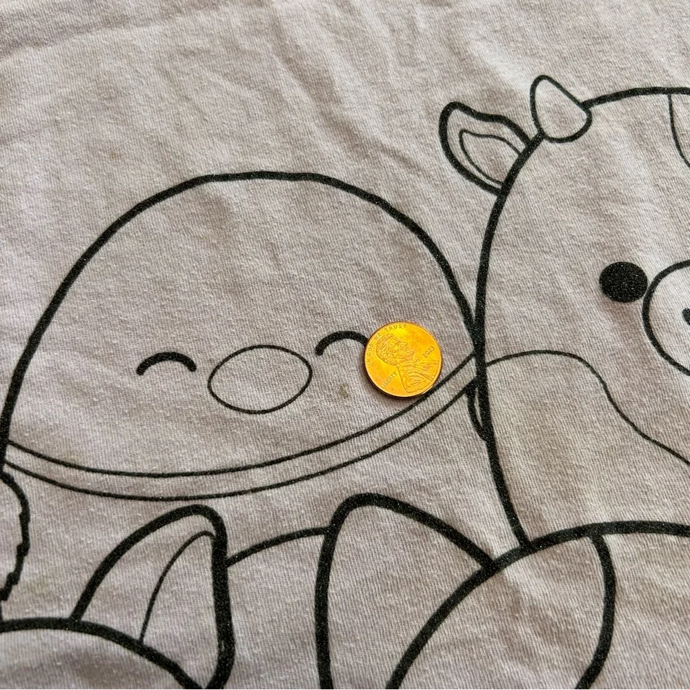 GAP Cropped Squishmallow-Style Animal Long Sleeve Tee | Girls XS (4–5) | Purple